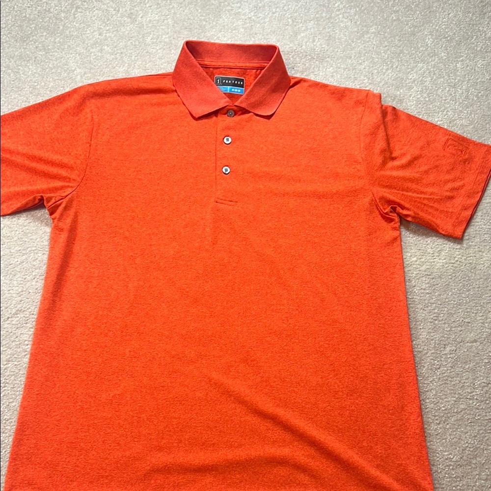 PGA‎ Tour Orange Polo Shirt for Casual Elegance